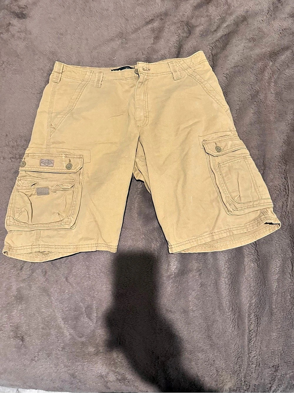 Vintage Men's Beige Cargo Shorts